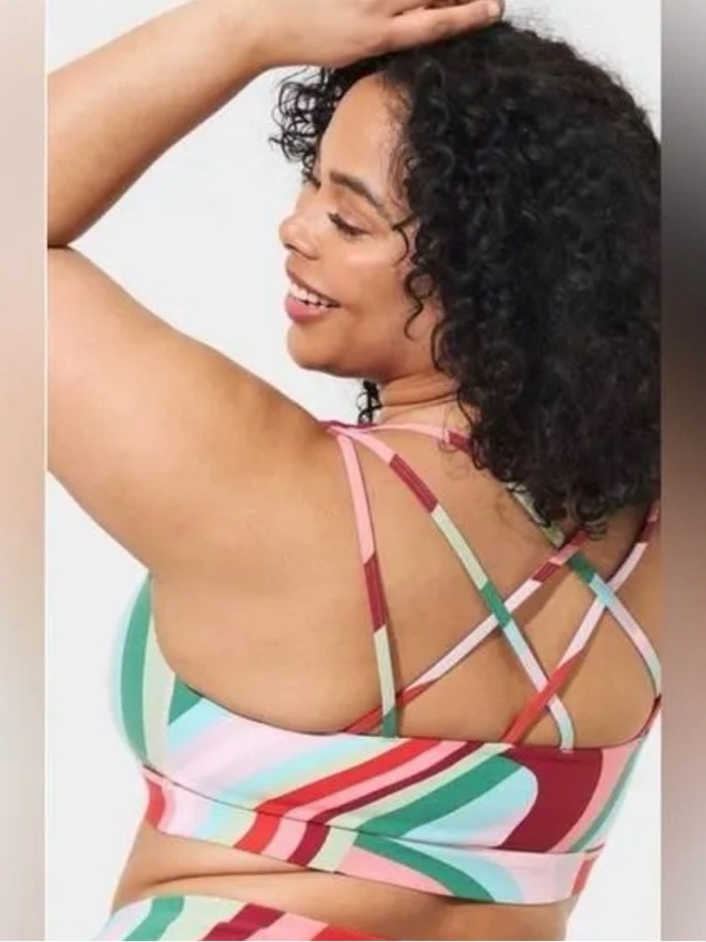 Torrid Active womens Colorful Striped Sports Bra size 1X - Picture 2 of 6